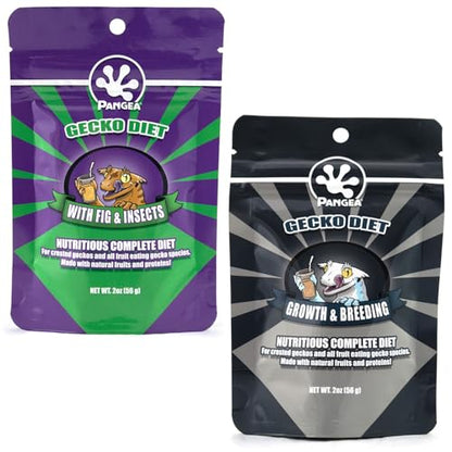 Pangea Gecko Diet Fig & Breeder Bundle - 2oz Fig & Insects and Breeding Formula