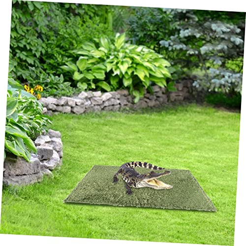 Hemoton 2pcs Reptile Carpet Turtle Habitat Moss Reptile Mat Imitation Crawler Mats Tank Accessories Terrarium Liner