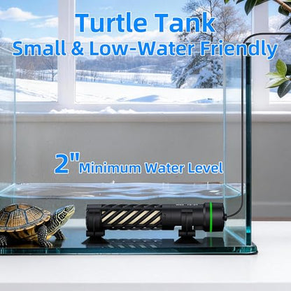 FREESEA Aquarium Heater for Fish Tank: 50W Small Submersible Thermostat with Off-Water Protection & UL Certified Cord for 3-10 Gallon Fish Turtle Tanks Enthusiasts - size: 50W(3-10 Gallon)