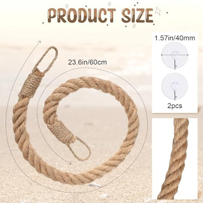 JellyArch Hermit Crab Toys Hermit Crab Climbing Jute Rope Ladder with Hooks Reptile Tank Terrarium Accessories Habitat Decor for Lizards Geckos Snakes(1 Pcs,23.6 Inch) - size: 23.6 Inch