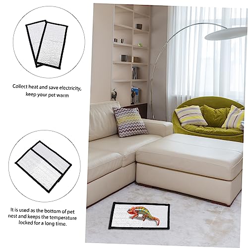 ibasenice 2Pcs Insulation Mat for Snakes Lizards Heated Pad with Reflective Film for Reptile Winter Care Under Tank Heating