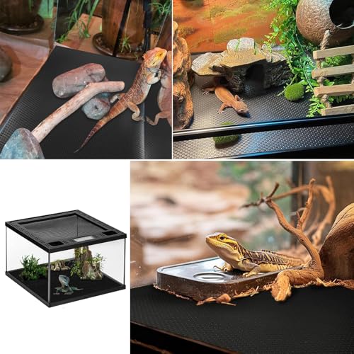 Bearded Dragon Tank Accessories, 18x118 in Large Non-Stick Reptile Carpet Substrate Terrarium Tank Liner Carpet, Waterproof Reptile Bedding Floor Mats for Snakes, Leopards, Geckos, Lizards