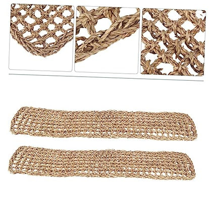 2pcs Reptile Carpet Lizard Lounger Grass Mat Forest Floor Bedding for Bearded Dragons Toys