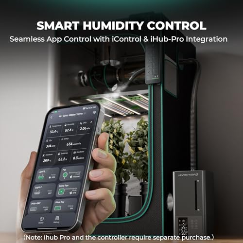 MARS HYDRO 2026 New Plant Humidifier 6L,with Adjustable Humidity,Timer Function,Ultrasonic Precise and Silent Operation,No-Leak Seal for Grow Tent,Indoor Planting,Greenhouse - size: 6L