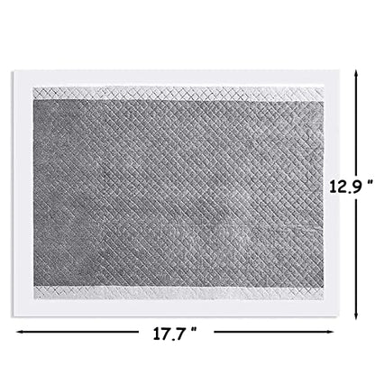 kathson Rabbit Pee Pads Disposable Cage Liners 100PCS All Absorb Black Carbon Odor Control Bunny Training Accessories with Quick-Dry Surface for Puppy Guinea Pig Kitten Hedgehog Small Animals - size: 17.7" x 12.9" / 100PCS