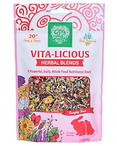 Small Pet Select - Vita-Licious Herbal Blend, a Natural Herbal Treat for Rabbits, Guinea Pigs, Hamsters, Gerbils, and Mice, 2.5oz - size: 2.5 Ounce (Pack of 1)