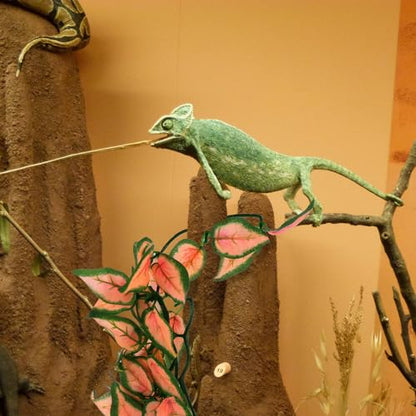 Cabilock Artificial Hanging Vines for Reptile Habitat, Bendable Plastic Jungle Vines 30cm, Fake Climbing Plants for Lizard Terrarium, Snake and Chameleon Pet Box Decor, 3pcs Set