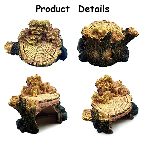 Hamiledyi Hermit Crab Hideout Snail Hiding Cave Resin Hideaway Habitat for Small Reptile Snail Hermit Crab Gecko Spider Frog Betta