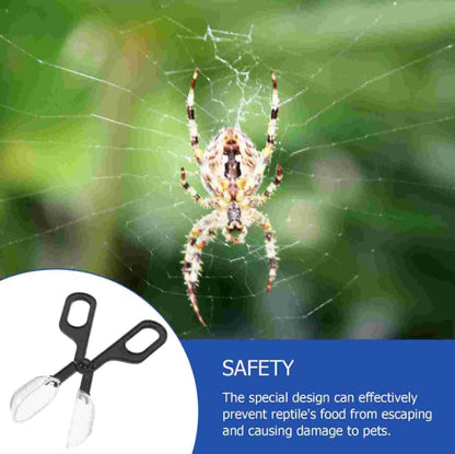 Reptile Feeding Tool, Reptile Poop Scoop Reptile Feeding and Cleaning Tool,Plastic Reptile Feeding Clamp for Tortoise Lizard Frog Spider and Other Small Animals, Terrarium Cleaning Tweezers