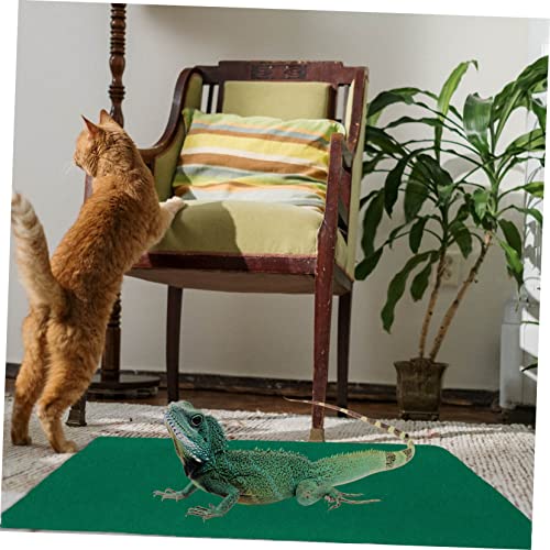NOLITOY Reptile Carpet Cypress Mulch Pet Box Bottom Mat Lizard Snake Bedding Substrate for Reptile Tank - color: Green