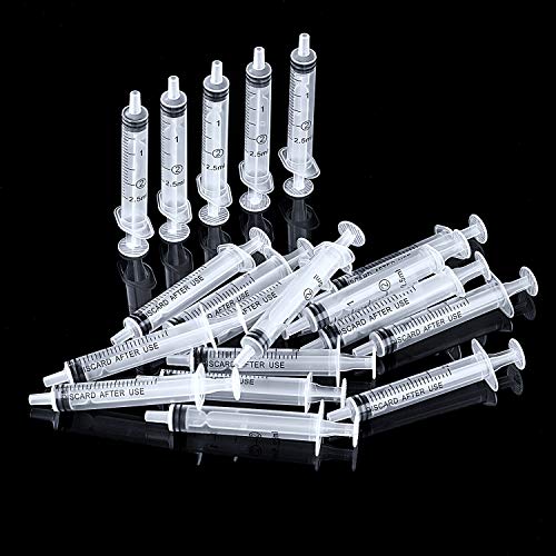 Frienda 20 Packs Large Plastic Syringe Measuring Syringe Tools Dispensing Multiple Uses (2.5 ml) - size: 2.5 ml