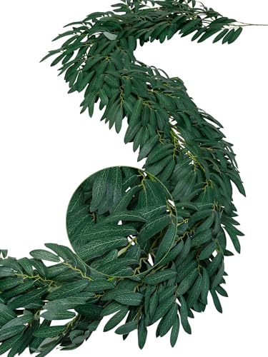 ucky Fake Vines, Eucalyptu Vines Garland, Ivy Vines, Green Artificial Wall Decor Hanging, Wedding Decoration，Flower Bouquet Decoration (2, Olive Vines) - color: Olive Leaves Vines