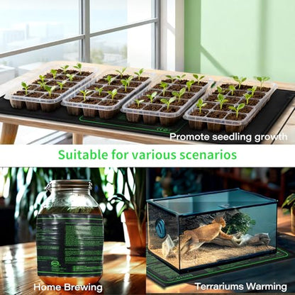 Durable Waterproof Seedling Heat Mat with ETL Certified, Warm Hydroponic Heating Pad for Germination,Indoor Gardening,Brewing and Greenhouse 48"*20" - style: 48"*20"