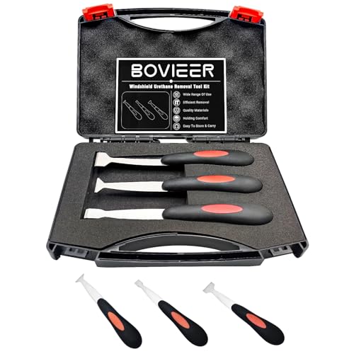 Windshield Urethane Scraper Tool Kit, Car Glass Bottom Glue Remover Tools, Windshield Removal Tool Set for Removing Glass Residues