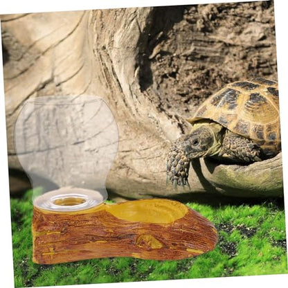 BESPORTBLE Resin Crawler Waterer Automatic Turtle Fountain Heating Pad Reptile Decor Watering System for Tortoise Lizard