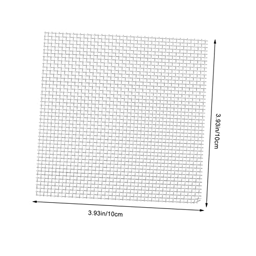 Happyyami 10pcs Stainless Steel Wire Mesh Pad for Aquarium Aquatic Plants and Moss Non Grass Planting for Fish Tank Decoration and Plant Fixation