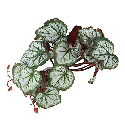 Artificial Reptile Plant, 2 Pack Plastic Simulation Vine with Suction Cup, Green Aquarium Fish Decoration