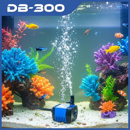 66 GPH Submersible Water Pump - Adjustable Quite Aquariums, Fountains, Hydroponics, and Pond Pump, 1.9 ft Lift, 2.5W - color: Blue; 1 Pack, size: 66 GPH