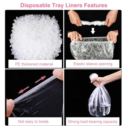 Disposable Small Animal Cage Liners, 50 PCS Rabbit litter box Liners Pet Tray Film Liner Small Animal Litter Pan Bags Pet Toilet film Cover for Bunny Bird Chinchilla Hedgehog Hamster Ferret (24 in) - size: 24 inches