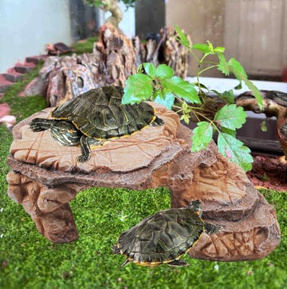 Turtle Basking Climbing Platform Resin Basking Platform for Turtles Aquarium Fish Tank Ornament Reptile Climbing Ramp Decorations Tortoise, Gecko and Beard Dragon