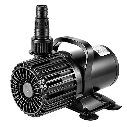 VIVOSUN 4500 GPH Submersible Water Pump, 220W Pond Pump, Ultra Quiet Aquarium Pump with 19FT. Lift Height for Pond Waterfall, Fish Tank, Statuary, or Hydroponics - color: Black Round, size: 13"×8"-4500