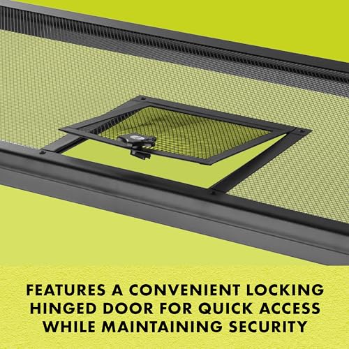 Zilla Pet Reptile Terrarium Fresh Air Screen Cover with Hinged Door 20" x 10" - size: 20" x 10"