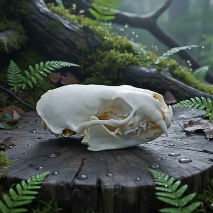 Taxidermy Real Animals Skull Decor - Model Animals Bones Specimen,Taxidermy Supplies for Science Education,Collection (Mink Skull) - style: Mink Skull