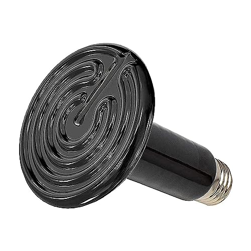 Ceramic Heat Emitter Infrared Reptile Heat Emitter,Reptile Heat Lamp Bulb for Turtle,Snake,Chicken and Birds(100W)