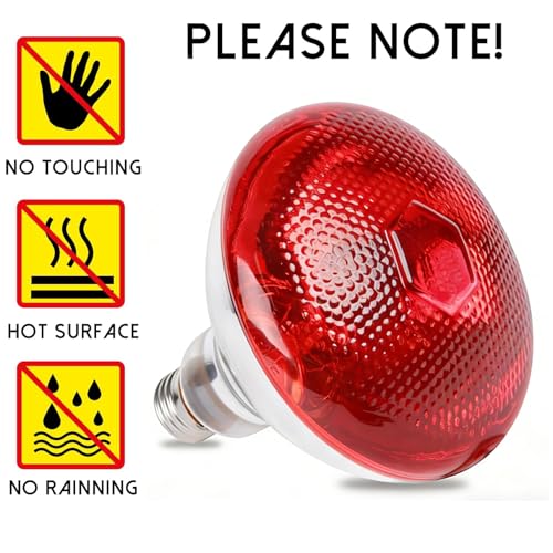 150W Chicken Heat Lamp Bulbs, Infrared Heat Lamp for Chickens, Heat Light Bulb for Brooder Coop, Food Service, Chicks, Pet, Reptile (4 Pack) - size: 4 Pack