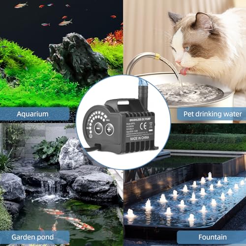 6.5W Electric with 8 Adjustable Levels, 7.2ft Lift Height, 5V USB Mini Fountain Pump for Aquarium, Fountain, Cooling (QR70L) - color: Qr70l