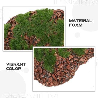Hemoton 6pcs DIY Garden Decor Lifelike Moss Rock Fake Mossy Blocks for Floral Arrangements Miniature Landscape Accessories