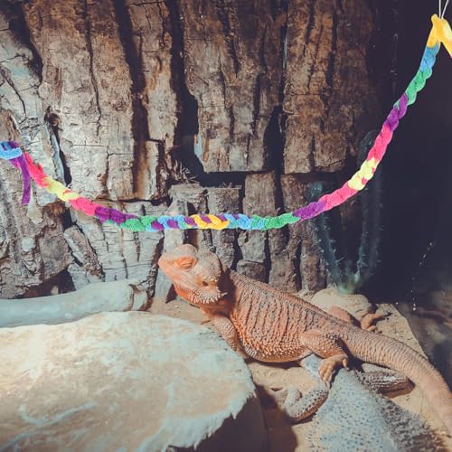 HOMSFOU Hermit Crab Climbing Vine Reptile Vine Terrarium Accessory Decorative Climbing Rope for Geckos and Hermit Crabs Habitat Landscaping