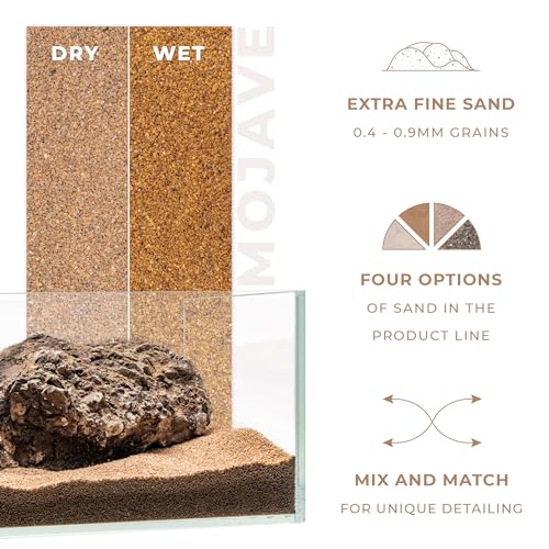 UNS Controsand - Mojave, 3L - Natural Freshwater 0.4-0.9mm Warm Sand for Aquascaping Planted Tanks - Aquarium, Terrarium, Paludarium Substrate for Betta, Shrimp, Fish, Jumping Spider, Turtle - size: 3L