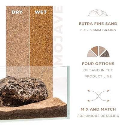 UNS Controsand - Mojave, 8L - Natural Freshwater 0.4-0.9mm Warm Sand for Aquascaping Planted Tanks - Aquarium, Terrarium, Paludarium Substrate for Betta, Shrimp, Fish, Jumping Spider, Turtle - size: 8L