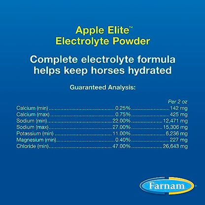 Farnam Apple Elite Horse Electrolytes Powder Supplement, Replaces Vital Minerals, Encourages Hydration, Sugar-Free, Contains Sodium, Potassium, Calcium & Magnesium, Apple Flavored, 5 lb - size: 20 pounds