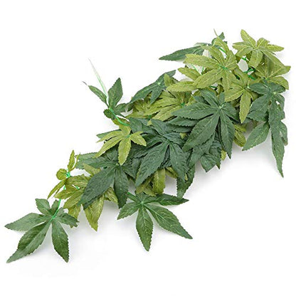 Sonew Lifelike Green Artificial Plant for Aquarium and Fish Decoration 30cm - Plastic Plant with Suction Cup for Reptile Terrariums and Underwater Decor (16 inches 40cm) - size: 16 inches 40cm