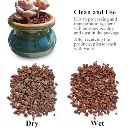 FANTIAN 2 lbs Red Lava Rocks for Plants,1/4 Inch Crush Volcanic Rock Gravel Potting Mix for Succulent Cactus Bonsai Aquarium Fire Pits and Garden Landscaping - color: Red Lava Rocks
