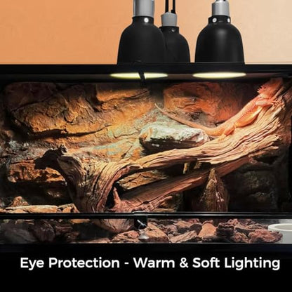 Reptile Heat Lamp 75W, 2 Pack Daylight UVA Basking Light Bulbs with E26 Base for Lizards, Turtles, Snakes and Amphibians - style: Basking 75W 2Pack