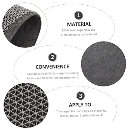 YARNOW Thick Reptile Carpet Snake Lizard Turtle Bedding Pad for Terrarium Cage Pet Bedding Substrate Liner