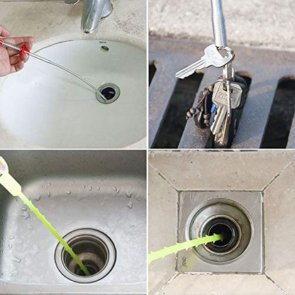 DR.PEN Flexible Grabber Claw Pick Up Reacher Tool (Drain Clog Remove Tool), With 4 Claws Bendable Hose Pickup Reaching Assist Tool for Litter Pick, Home and Kitchen Sink, Drains, Toilet (63 inch) - style: 63inch