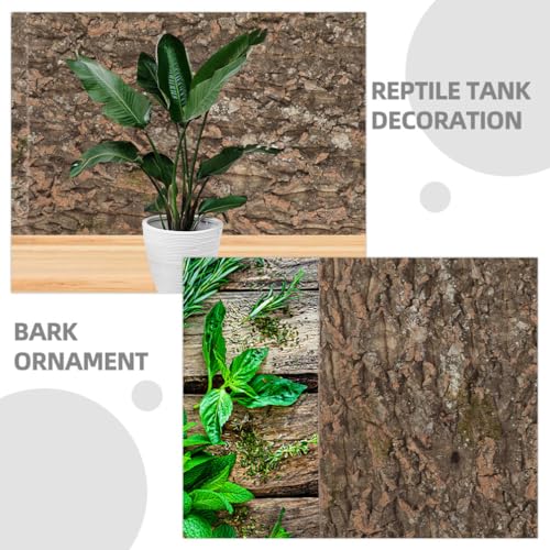 HANABASS Reptile Cork Terrarium Background Natural Bark Decor for Gecko Turtle and Reptile Tanks Climbing Mat Habitat Safe Lightweight and Easy to Move