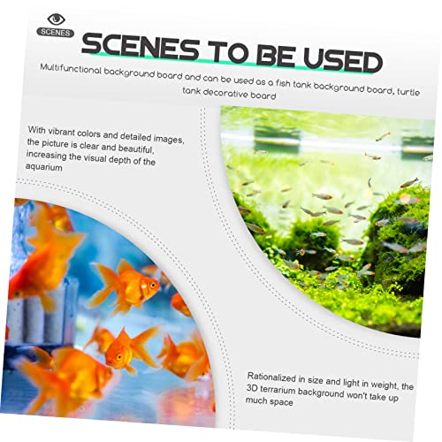 UKCOCO Terrarium Background Wall Panel 3D Rock Decor Tank Decoration Reptile Tank Fish Easy Assemble