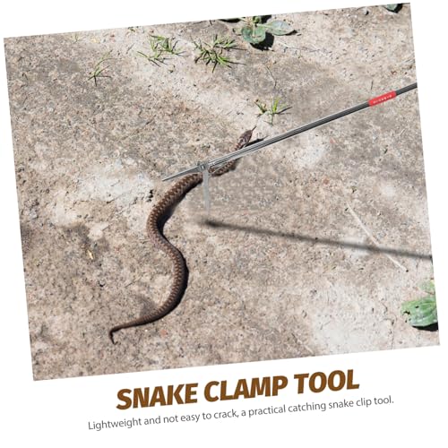 Abaodam Stainless Steel Folding Snake Catcher Clip Portable Lightweight Snake Tong Tool for Reptile Grabber Clamp for Professional Snake Handling and Capture