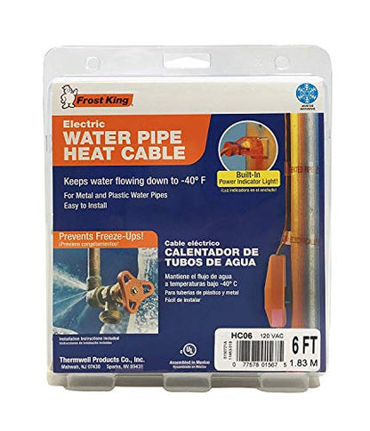 Thermwell Products HC18 Pipe Heat Cable 18 ft. - size: 18-Feet