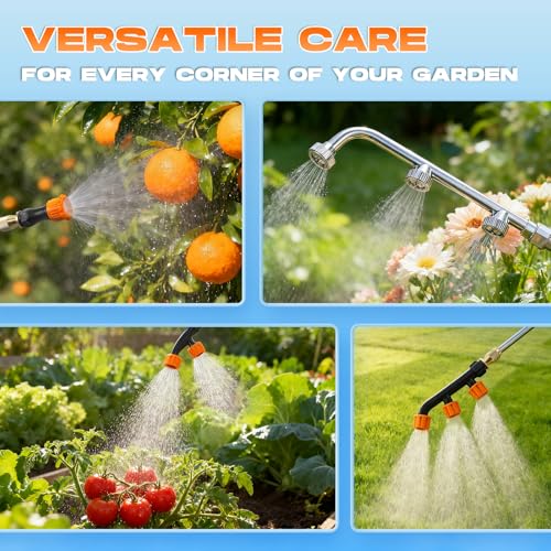 Moongiantgo Battery Powered Backpack Sprayer 5.3GAL, Effortless Mixing&Spraying Garden Lawn Sprayer Dual Pump, 78-101PSI Adjustable Pressure Sprayer with 6 Spray Nozzles for Gardening Weeding Cleaning