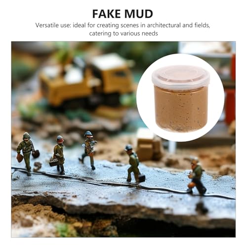 VILLCASE Terrain Shaping Clay Outdoor Dirt Mixture Landscape Foundation Material Terrain Basing Material Ground Cover Material Landscape Base Material Tiny Landscape Clay Mud Light Brown