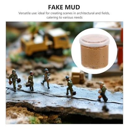 VILLCASE Terrain Shaping Clay Outdoor Dirt Mixture Landscape Foundation Material Terrain Basing Material Ground Cover Material Landscape Base Material Tiny Landscape Clay Mud Light Brown