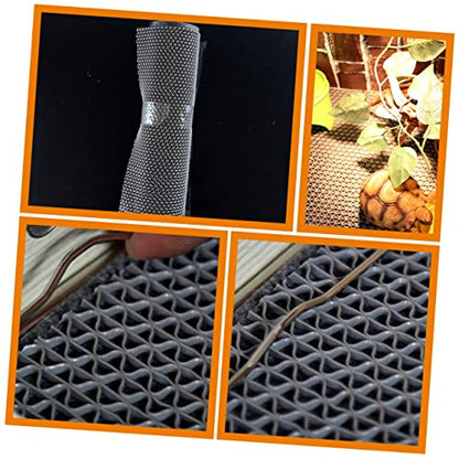 SUPVOX 1set Reptile Carpet for Tortoises and Lizards Washable Terrarium Liner Pad Bedding Cushion for Snakes and Reptile Habitats Gray - color: Dark Grey