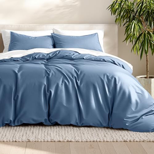 Bare Home Bedding Duvet Cover Extra Long Size - Premium 1800 Super Soft - Lightweight, Cooling Duvet Cover - Soft Breathable Bedding (Twin/Twin XL, Coronet Blue) - color: 17 - Coronet Blue (No Comforter), size: Twin/Twin XL