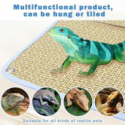 Reptile Hammock Bearded Dragon Sleeping Mat Hammock Suitable for Lguanas, Axolotls, Anoles, Geckos, Snakes, Chameleon (Yellow)